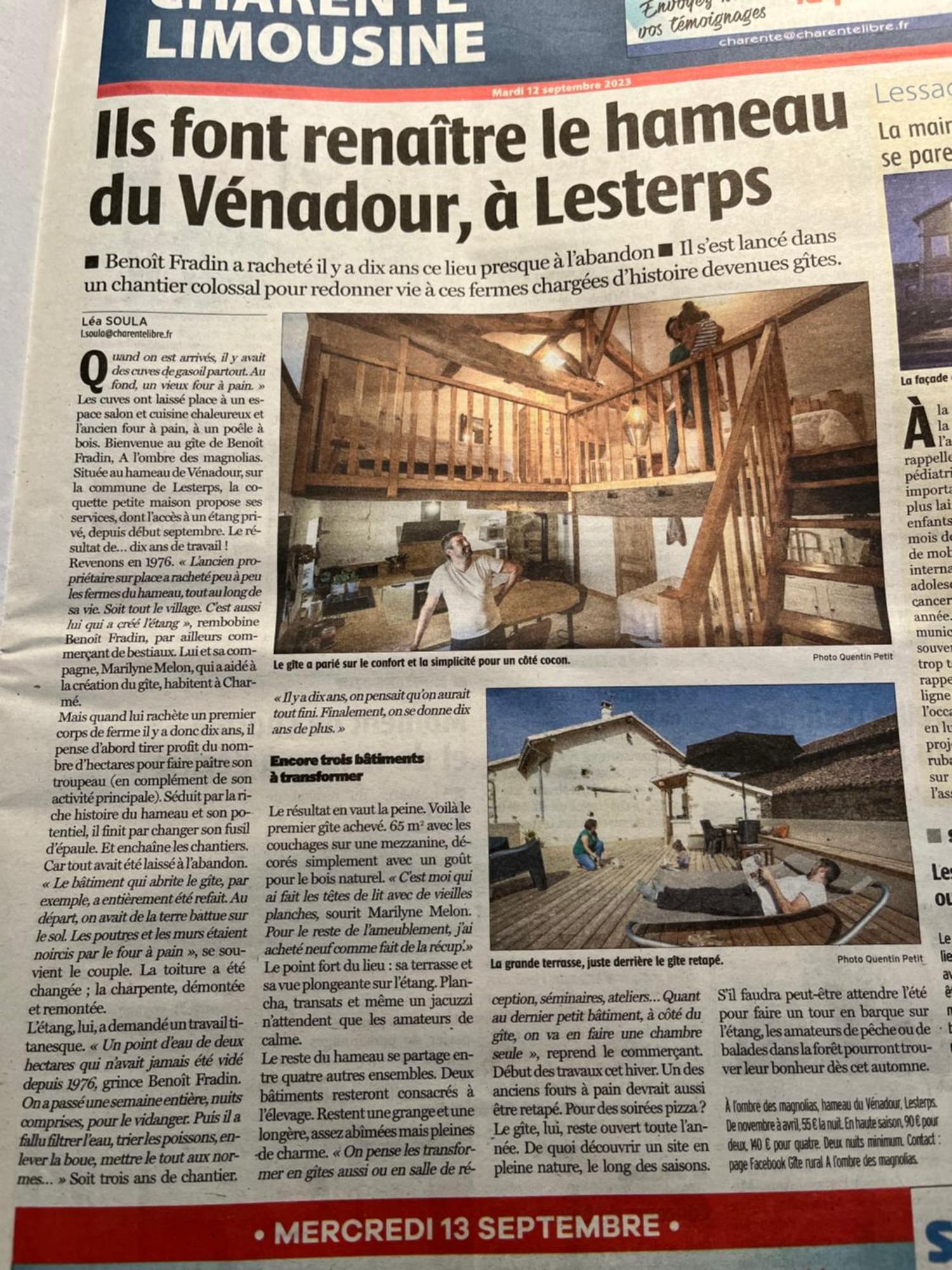 Gite A L'Ombre Des Magnolias Lesterps Bagian luar foto